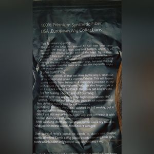 Premium synthetic wig with lashes